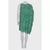 Silk dress in abstract print