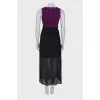 Two tone dress with silver hardware