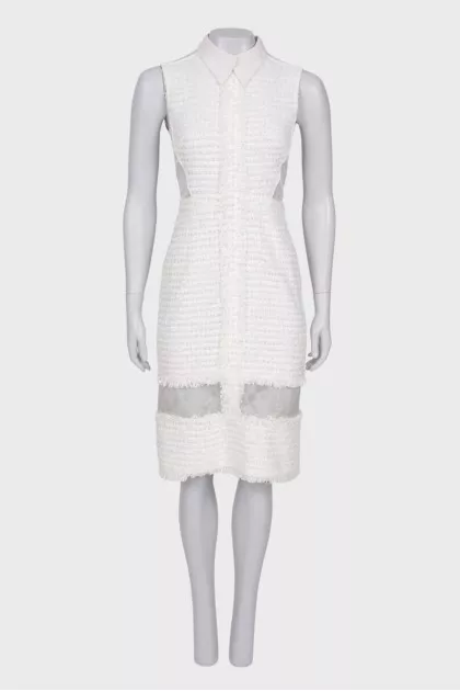 White fringed dress