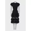 Black dress with frills