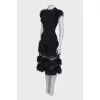 Black dress with frills