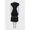 Black dress with frills
