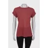 Burgundy straight fit T-shirt