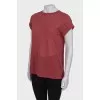 Burgundy straight fit T-shirt