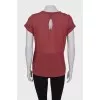 Burgundy straight fit T-shirt