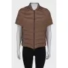 Quilted brown vest