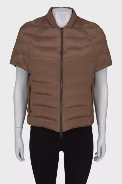 Quilted brown vest
