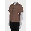 Quilted brown vest
