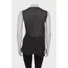 Draped translucent tank top