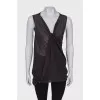 Draped translucent tank top