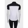 Black and white shirt with lantern sleeve