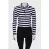 Patterned striped jacket