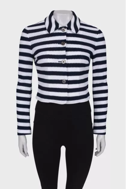 Patterned striped jacket