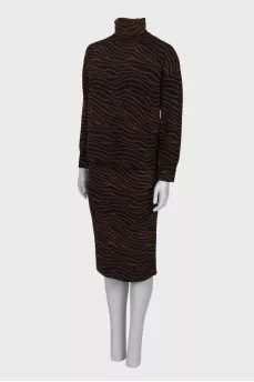 Wool suit in print
