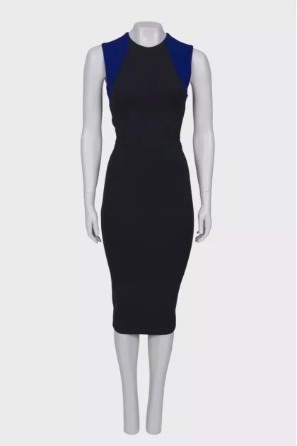 Two-tone body-con shape dress