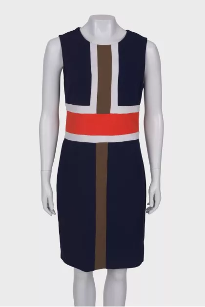 Navy blue dress with inserts