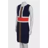 Navy blue dress with inserts