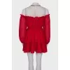 Decorated pleated dress