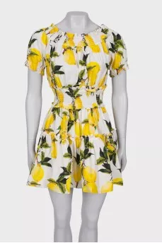 White dress in print
