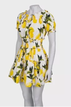 White dress in print