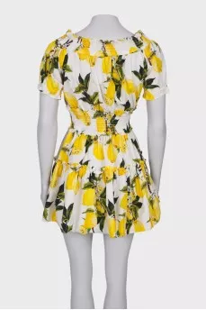 White dress in print
