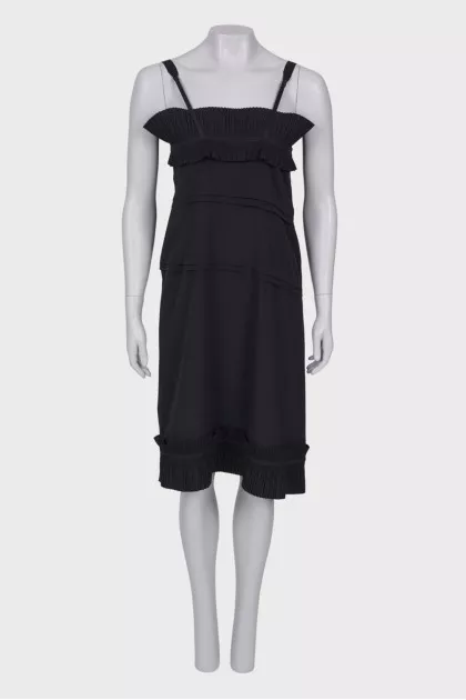 Pleated black dress