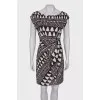 Tie-up print dress 