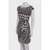 Tie-up print dress 