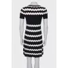 Black and white patterned dress