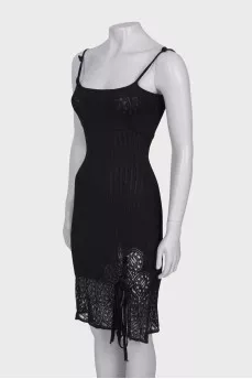 Vintage dress with lace hem