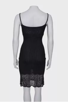 Vintage dress with lace hem