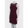 Burgundy patterned dress