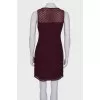 Burgundy patterned dress