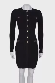 Black dress with silver hardware