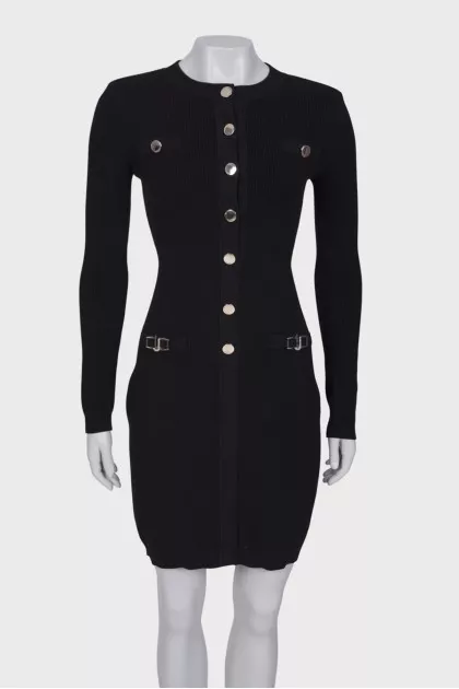 Black dress with silver hardware