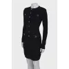 Black dress with silver hardware
