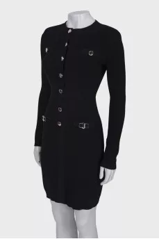 Black dress with silver hardware
