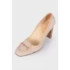 Beige suede shoes