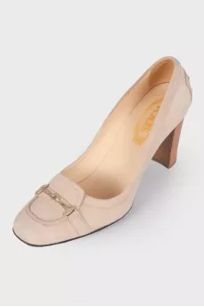 Beige suede shoes