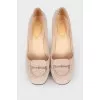 Beige suede shoes