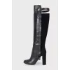 Fringed leather boots