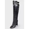 Fringed leather boots