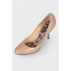 Patent beige shoes