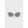 Sunglasses with blue lenses