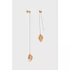 Gold tone chain earrings