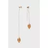 Gold tone chain earrings