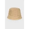 Panama hat in branded print
