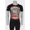 Men's black printed t-shirt