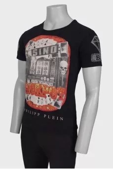 Men's black printed t-shirt