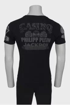 Men's black printed t-shirt